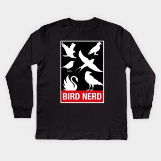 Bird Nerd Wingspan Kids Long Sleeve T-Shirt